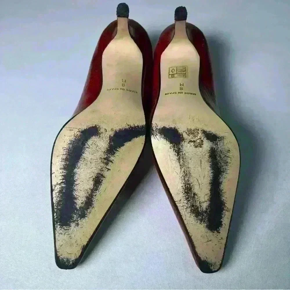 Casa Blanca heels in a beautiful print. SZ 8 M - Picture 7 of 9